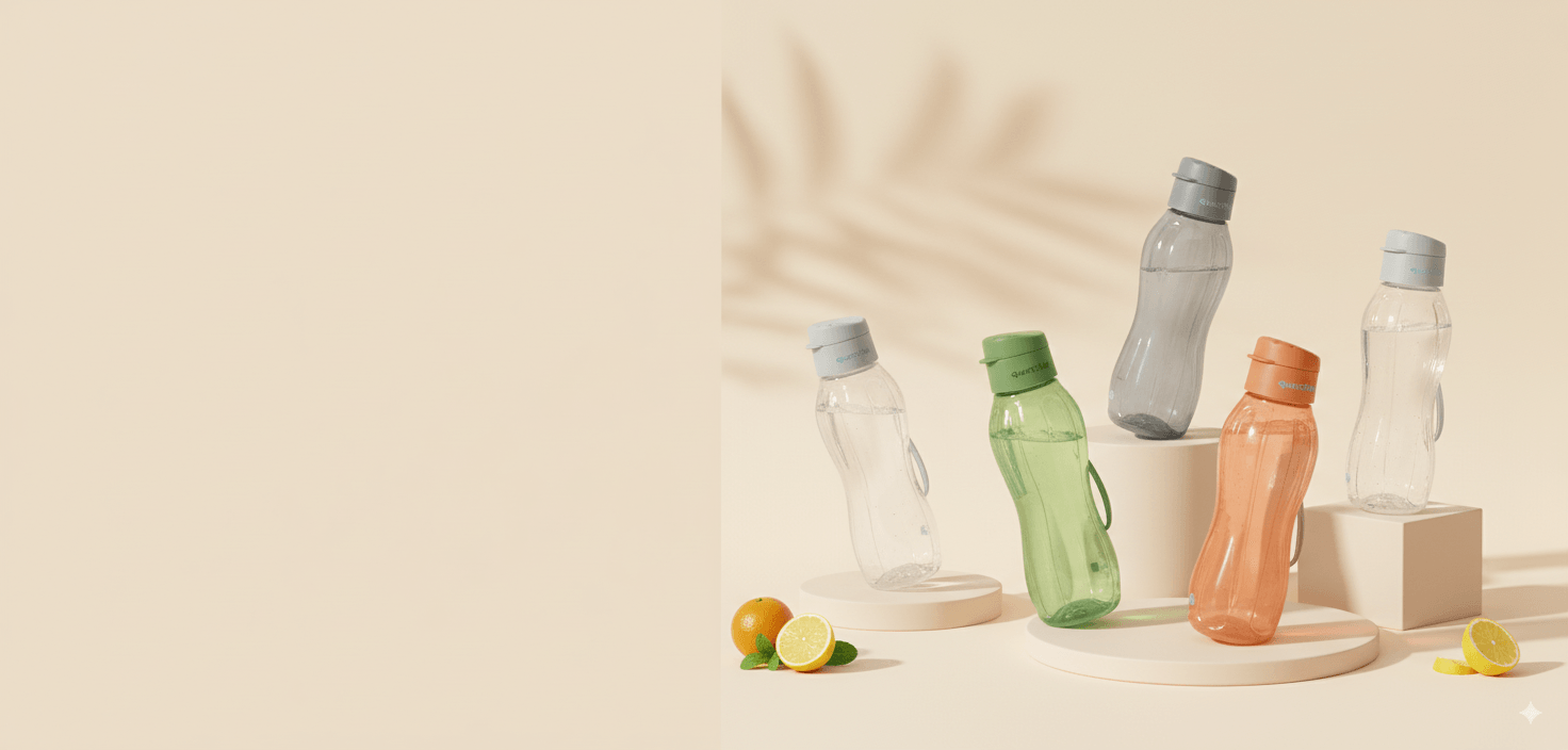 Premium PAVISHA bottles and packaging solutions showcasing BPA-free fridge bottles and food-safe containers